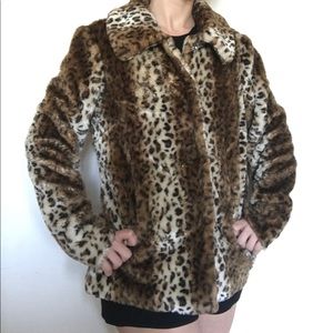 Forever 21 Faux Cheetah Print Coat